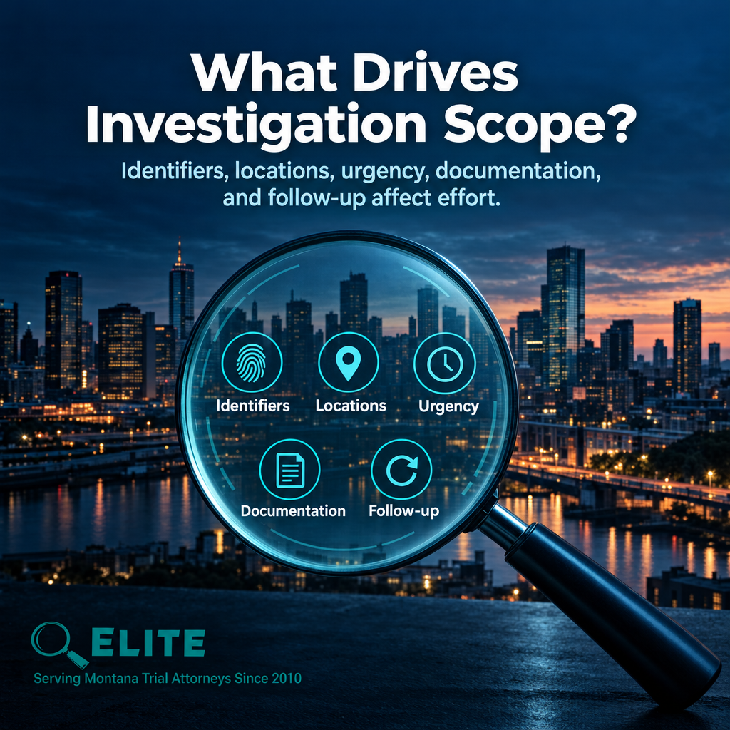 Tiered scope chart showing factors that can increase online investigation cost